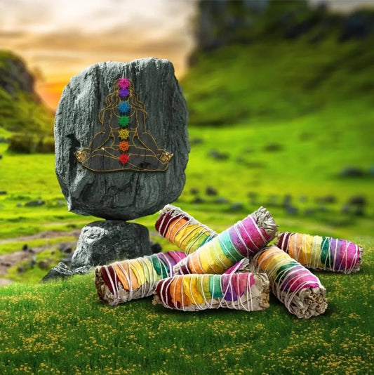 7Chakras Rose Petal White Sage Smudge Stick 7chakrasrus