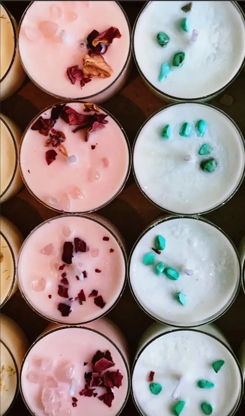 Crystal and Infused Tealights Herbal Scents Candle & Co.