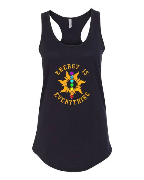 Energy Is Everything Women's Racerback Tank - Sun Chakra 7Suns Apparel