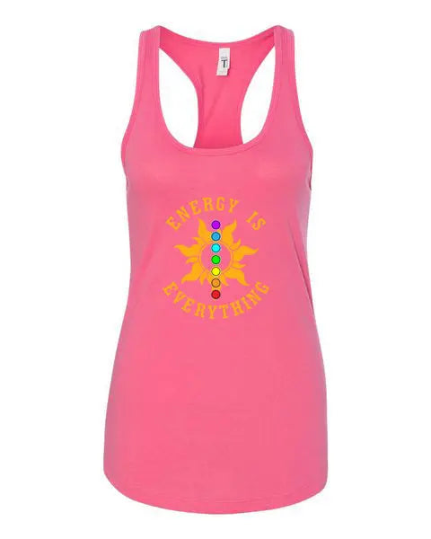 Energy Is Everything Women's Racerback Tank - Sun Chakra 7Suns Apparel