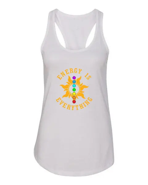 Energy Is Everything Women's Racerback Tank - Sun Chakra 7Suns Apparel