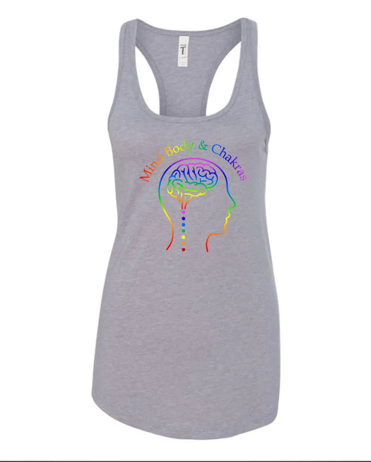 Mind Body & Chakras Women's Racerback Brain Tank 7Suns Apparel
