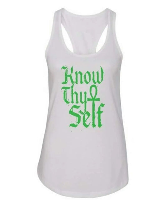 Know Thyself, Women's Racer Back Tank Top 7Suns Apparel