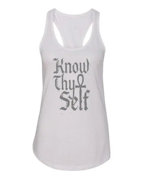 Know Thyself, Women's Racer Back Tank Top 7Suns Apparel