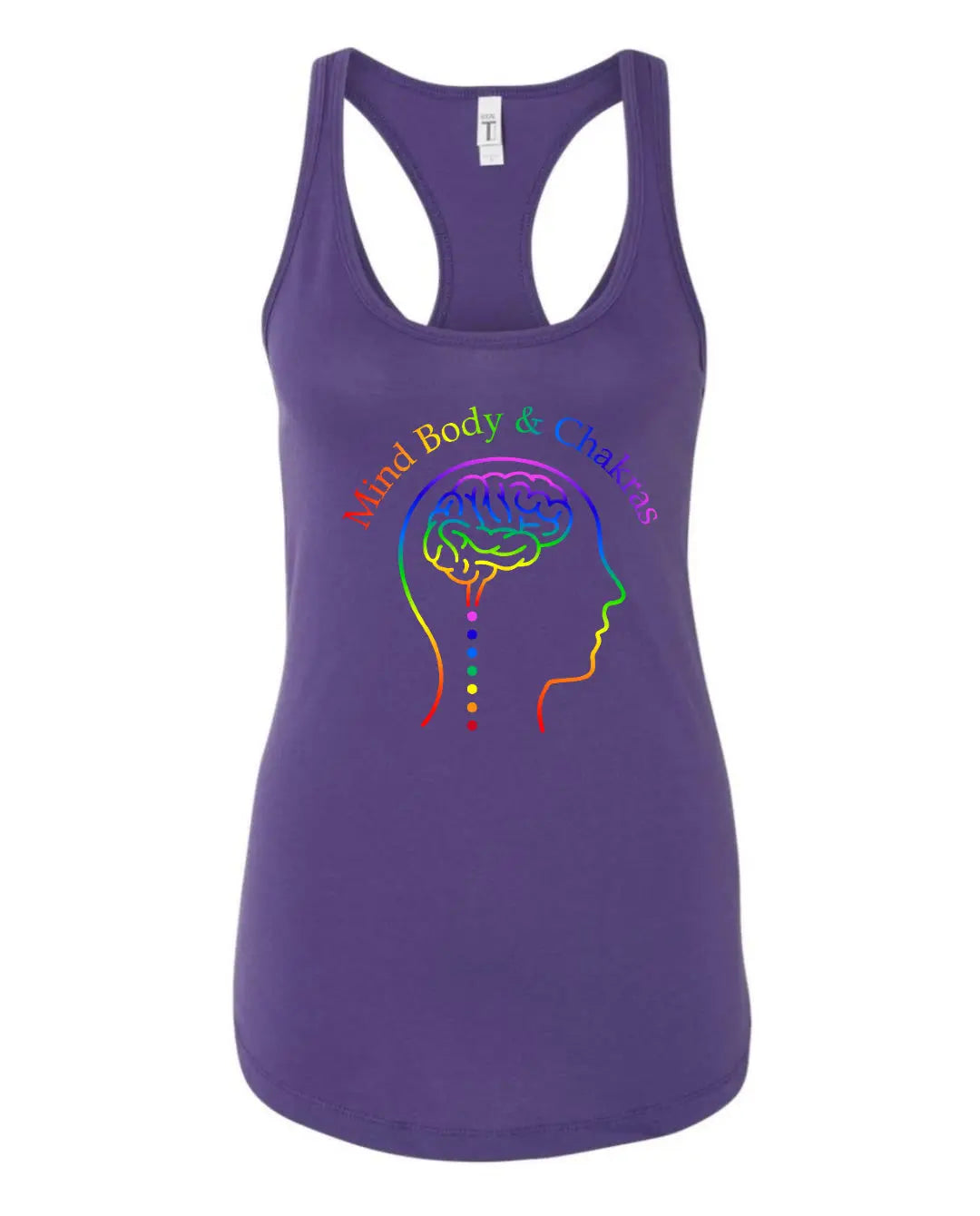 Mind Body & Chakras Women's Racerback Brain Tank 7Suns Apparel