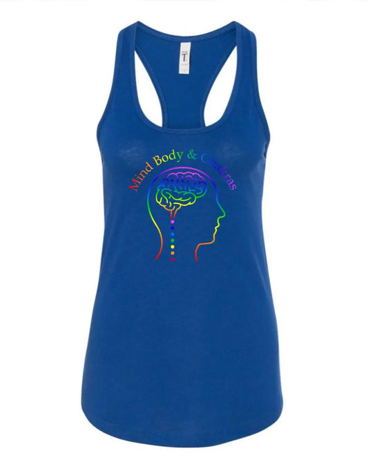 Mind Body & Chakras Women's Racerback Brain Tank 7Suns Apparel