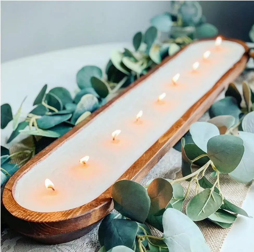 Massive 39"  - 7 Wick Dough Bowl Candle Herbal Scent Candle & Co.