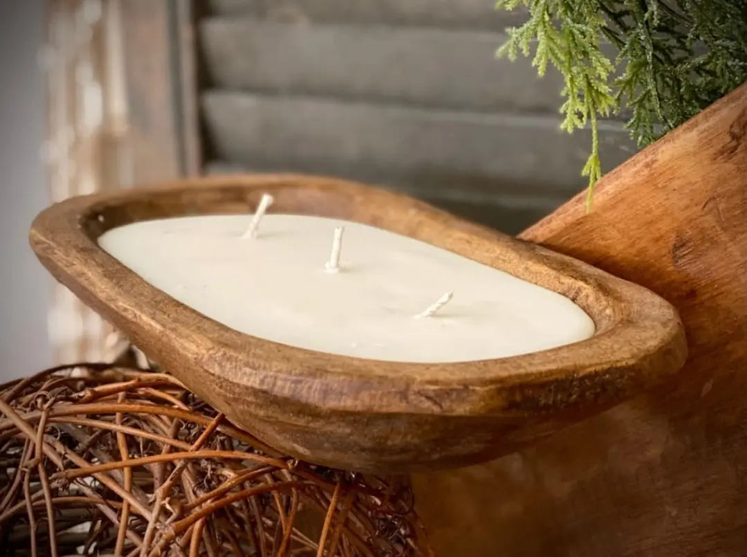 Customized 3-Cotton Wicks Hand Poured Dough Bowl Candle Herbal Scent Candle & Co.