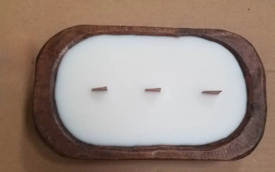 Customized 3-Natural Wooden Wicks Hand Poured Dough Bowl Candle 7chakrasrus