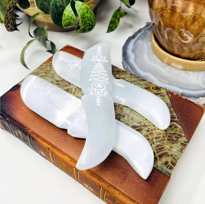 Selenite Flat Knife 7chakrasrus