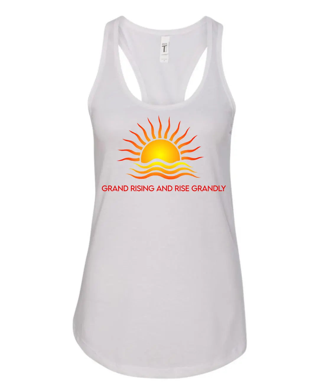 Women's Racerback Tank -  Grand Rising and Rise Grandly 7Suns Apparel