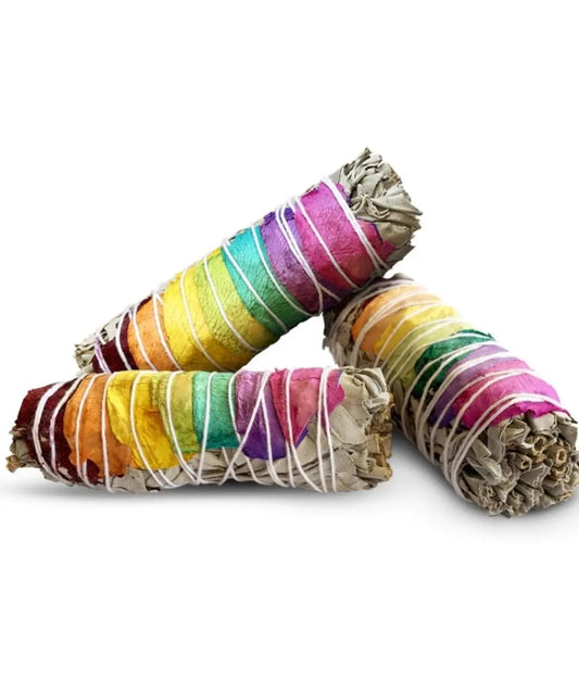 7Chakras Rose Petal White Sage Smudge Stick 7chakrasrus