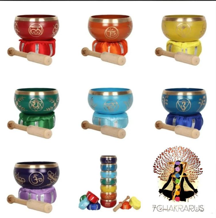 7-Chakra Singing Bowl Collection | Tibetan Singing Bowls for Meditation & Chakra Healing