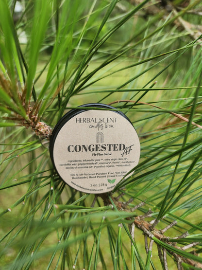 🌿 Congested AF Fir Pine Salve - Vegan Friendly Herbal Scent Candles & Co.