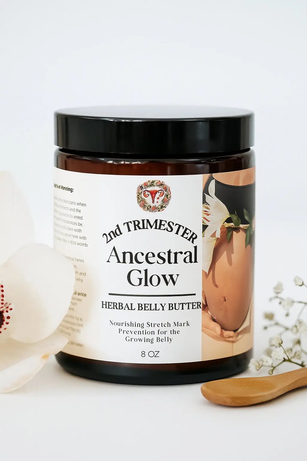 Stretch Mark Belly Butter – Ancestral Glow (2nd Trimester)