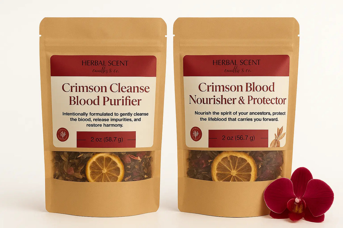 Crimson Blood Balance Bundle herbal wellness teas for blood purification, nourishment, and protection