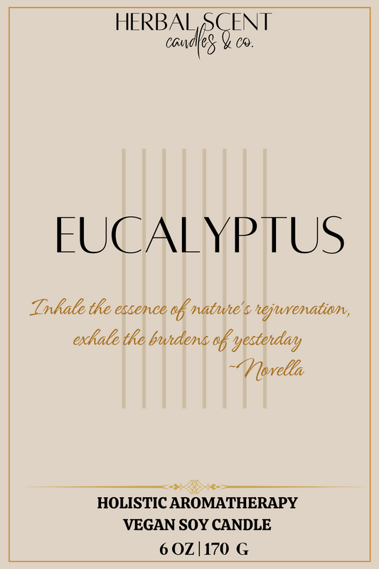 Eucalyptus | Holistic Aromatherapy Vegan Soy Candle (Choose Your Wick)
