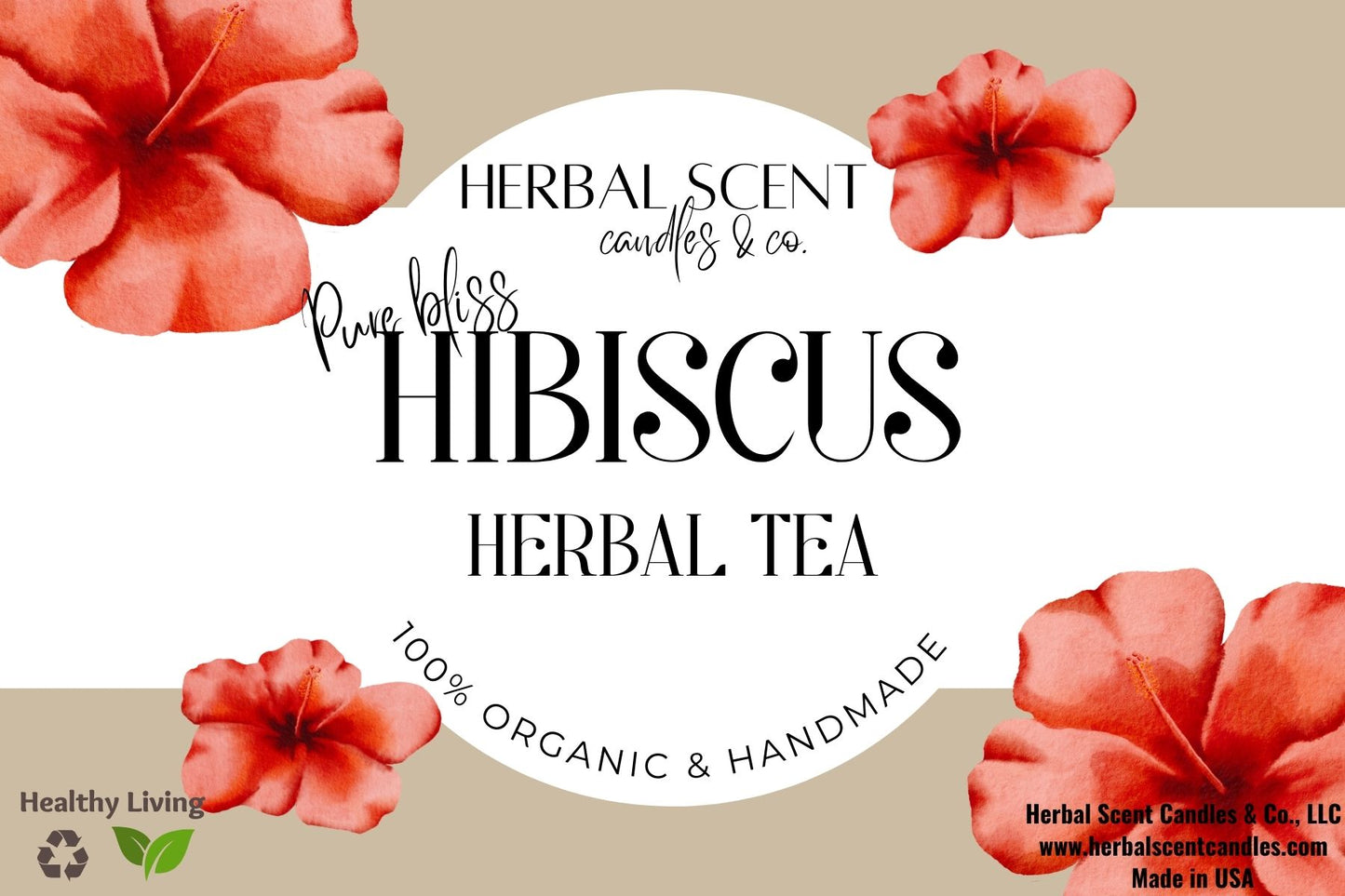 Pure Bliss Organic Hibiscus Herbal Tea