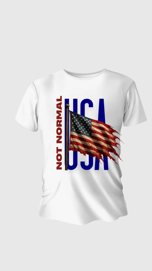 Not Normal USA is written vertically