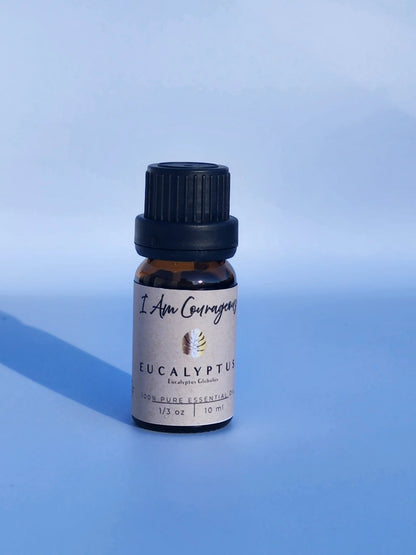 I AM COURAGEOUS - Herbal Scent 100% Organic Eucalyptus Essential Oil Herbal Scent Candles & Co.