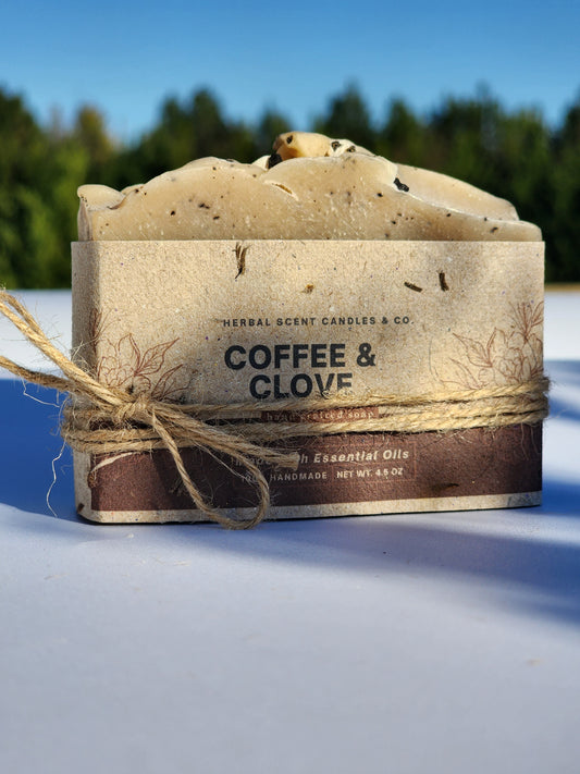Natural Coffee & Clove Exfoliating Soap | Handmade Organic Soap