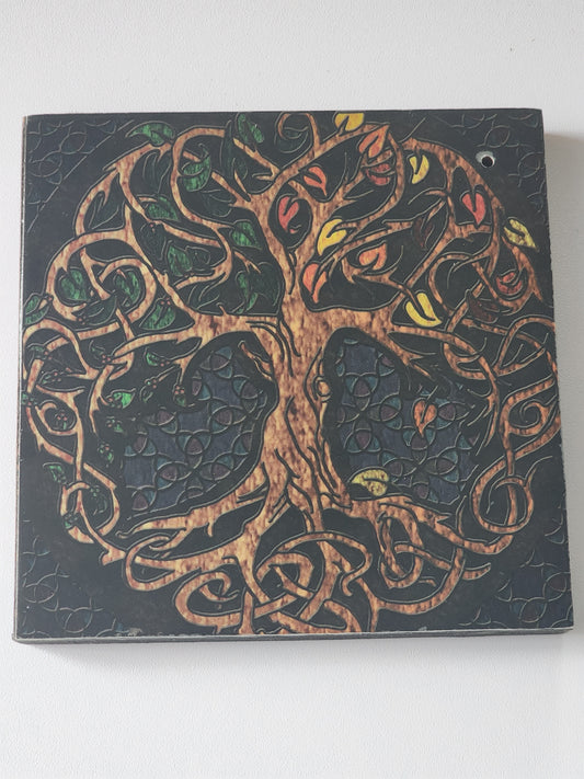 Tree of Life Wooden Incense Holder