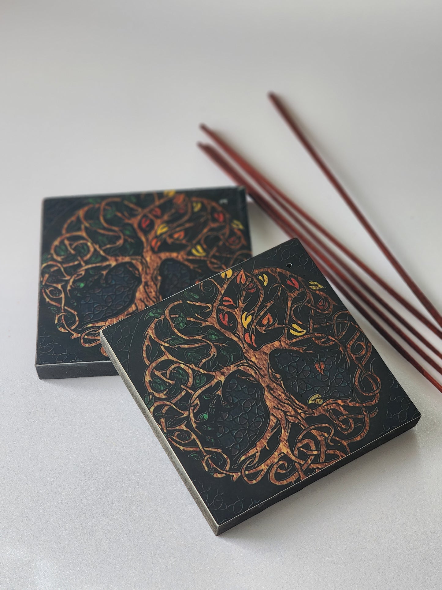 Tree of Life Wooden Incense Holder