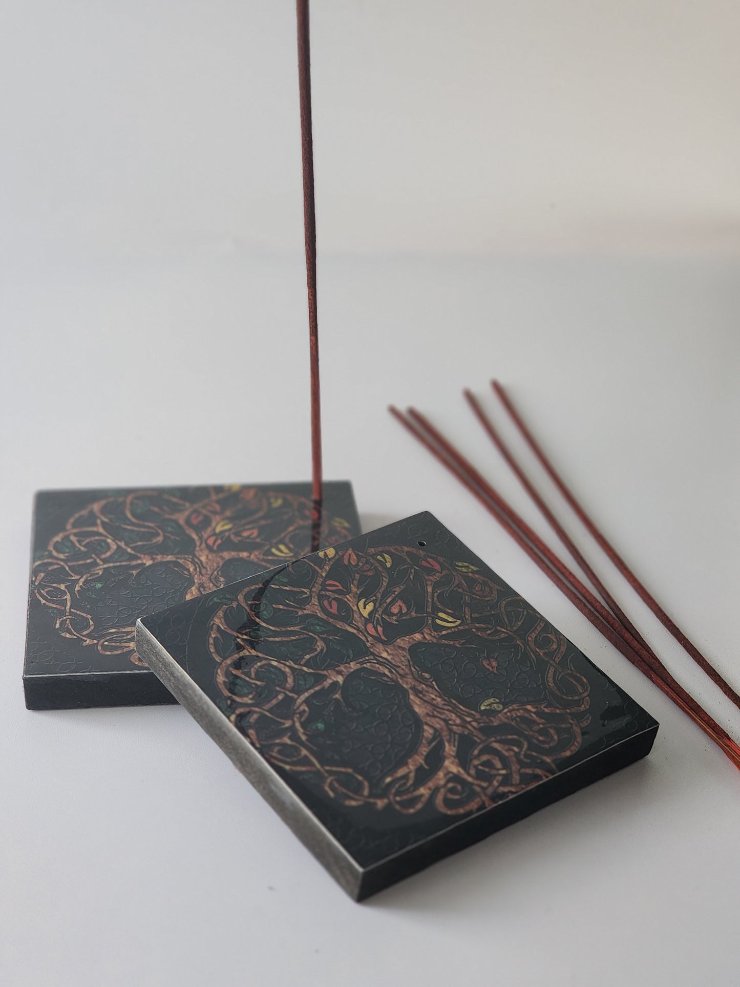 Tree of Life Wooden Incense Holder