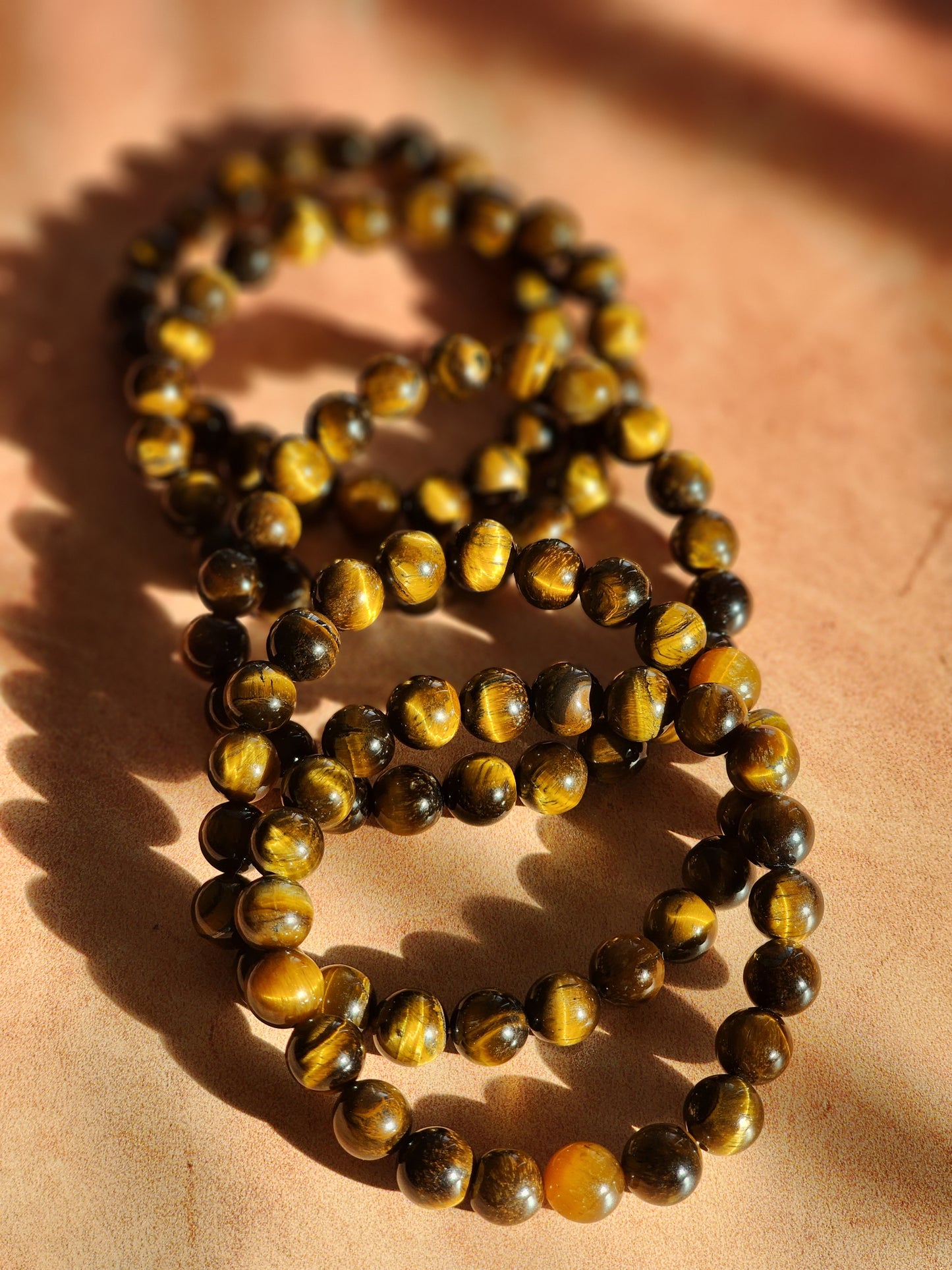 Tigers Eye Round Bead Bracelet