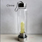 Positively Charged Crystal Infused Water Bottle With Natural Point Healing Wand 7chakrasrus