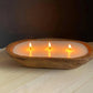Customized 3-Hemp Wick Hand Poured Dough Bowl Candle Herbal Scent Candles & Co.